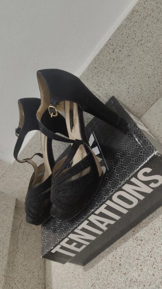 Zapatos de tacón negros Talla 38