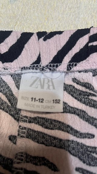Falda pantalón Zara estampado cebra