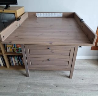 Cambiador bebé madera