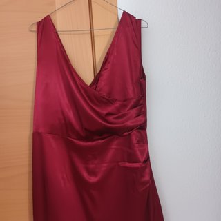 Vestido elegante burdeos talla L