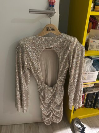 Vestido Brookville Lentejuelas Doradas Talla Única
