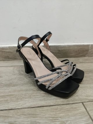 Tacones negros fiesta T-38
