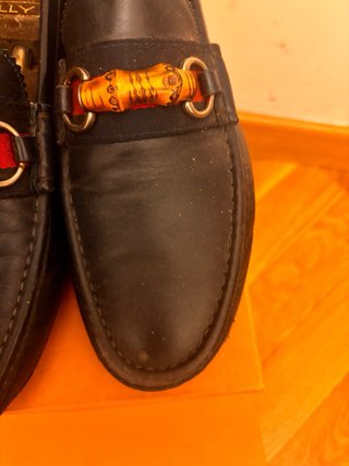 Scarpe Gucci Uomo Pelle Nera Bamboo