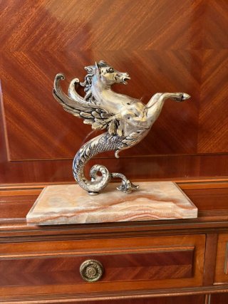 Pegaso sujetalibros de plata