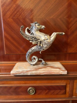Pegaso sujetalibros de plata