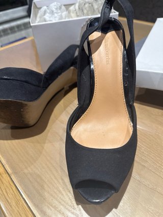 Zapatos de tacón negros Stradivarius peep toe