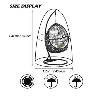 Funda protectora para sillón de exterior huevo