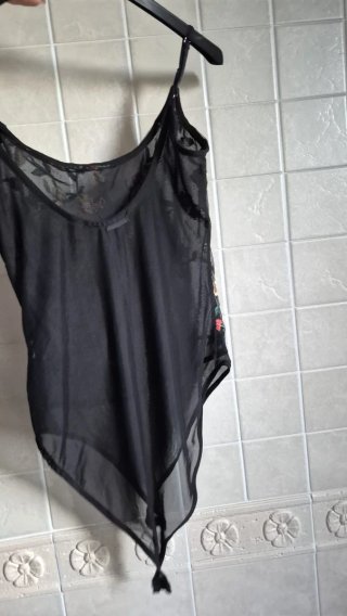 Body floreale nero taglia m