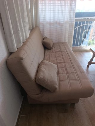Sofá Cama Beige 2 Plazas
