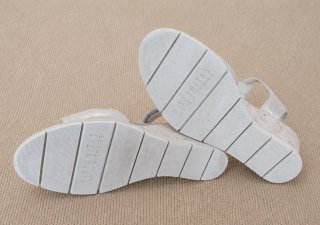 Sandalias Hispanitas Plata Cuña Baja Talla 39