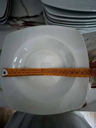 Vajilla porcelana 20 piezas cuadrada