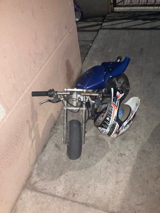 Minimoto Azul y Negra  se cambia por un patin