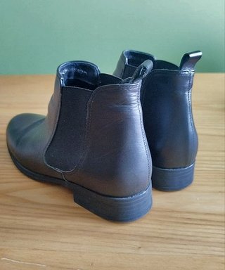 Botines La Halle Negros Elásticos Talla 38
