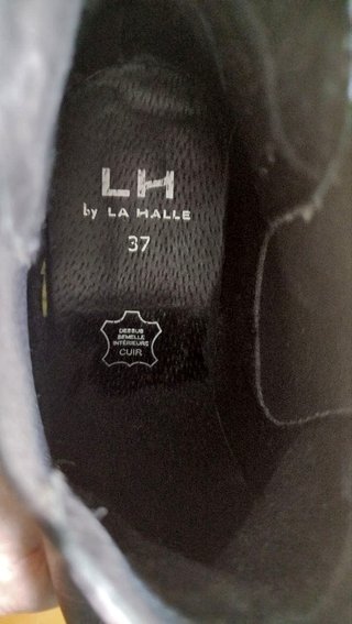 Botines La Halle Negros Elásticos Talla 38