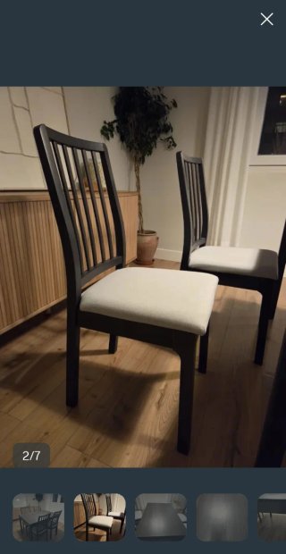 Mesa comedor extensible IKEA EKEDALEN + 4 sillas