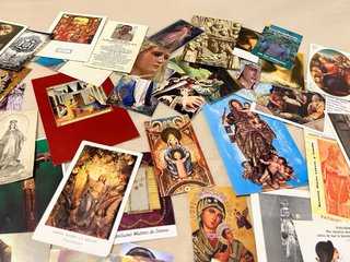 Lote 100 estampitas religiosas diferentes