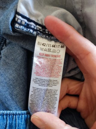 Pantalones de verano azules