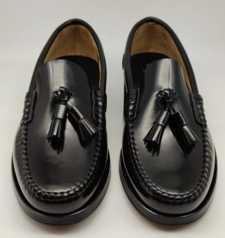 Mocasines Castellanos Piel Hombre Negro