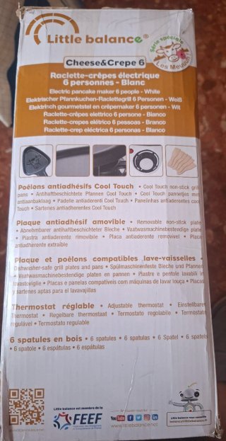 Raclette y Crepera Eléctrica Little Balance