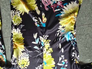 Vestido satinado estampado floral