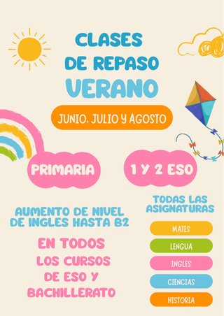 Clases particulares de repaso en verano