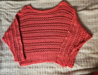 Jersey calado naranja/rojo talla única
