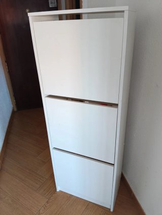 Zapatero blanco 3 baldas