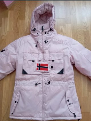 Abrigo Geographical Norway rosa mujer
