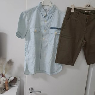 Camicia Stone Island e Bermuda Uomo Tg. M