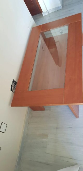 Mesa de centro madera y cristal