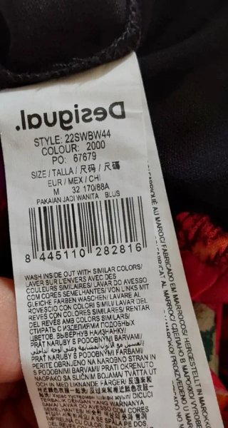 Top Desigual Hombros Descubiertos Estampado Floral