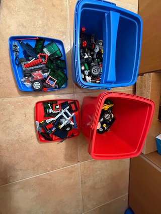 Lego sfuso circa 5 kg con contenitori originali