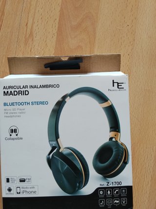 Auriculares Bluetooth Madrid Oro/Blanco