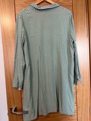 Vestido ancho estampado floral verde