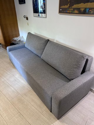 Sofá Cama IKEA Gris 3 Plazas Almacenaje