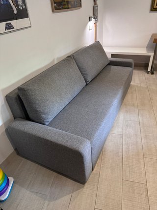 Sofá Cama IKEA Gris 3 Plazas Almacenaje