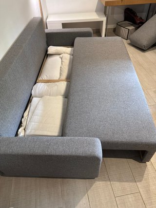 Sofá Cama IKEA Gris 3 Plazas Almacenaje