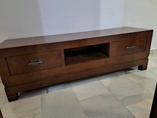 Mueble TV 150x40 cm Madera Oscura