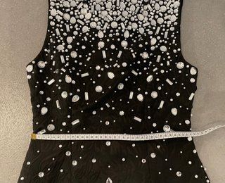 Vestido ASOS XS Negro con Pedrería