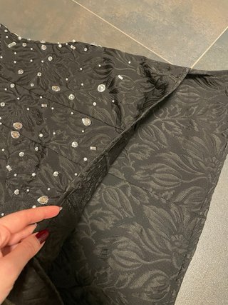 Vestido ASOS XS Negro con Pedrería