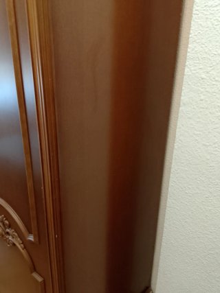 Armario 4 puertas madera y cristal