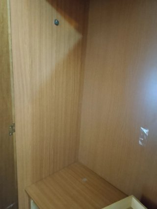 Armario 4 puertas madera y cristal