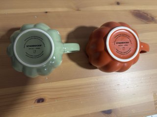 Tazas Starbucks Calabaza Verde y Naranja