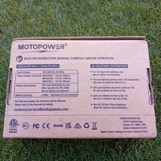 Cargador Batería Moto MOTOPOWER 12V 1000MA
