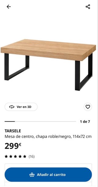 Mesa de centro Tarsele Ikea