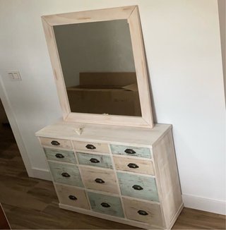 Mueble recibidor con espejo