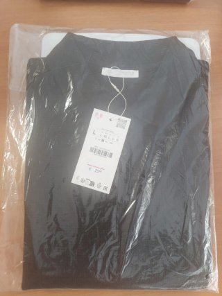 Polo Zara Estructura Waffle Marrón Talla L