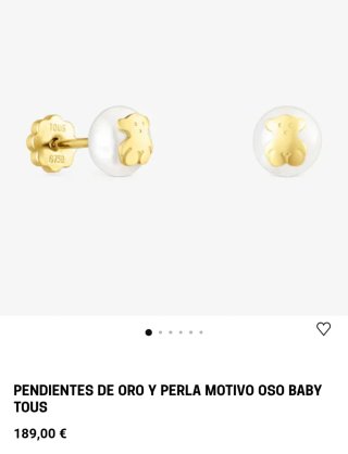 Pendientes Tous perla oso