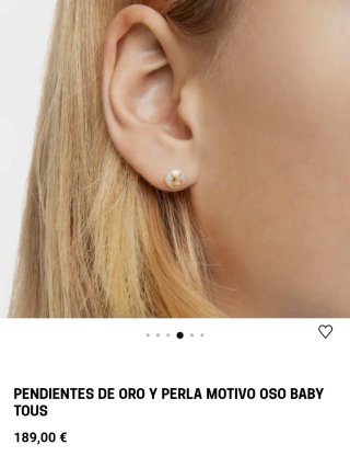 Pendientes Tous perla oso