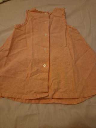 Conjunto bebé vestido y braguita naranja